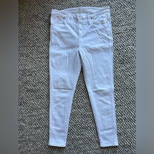 Madewell 10” high rise skinny jean in white